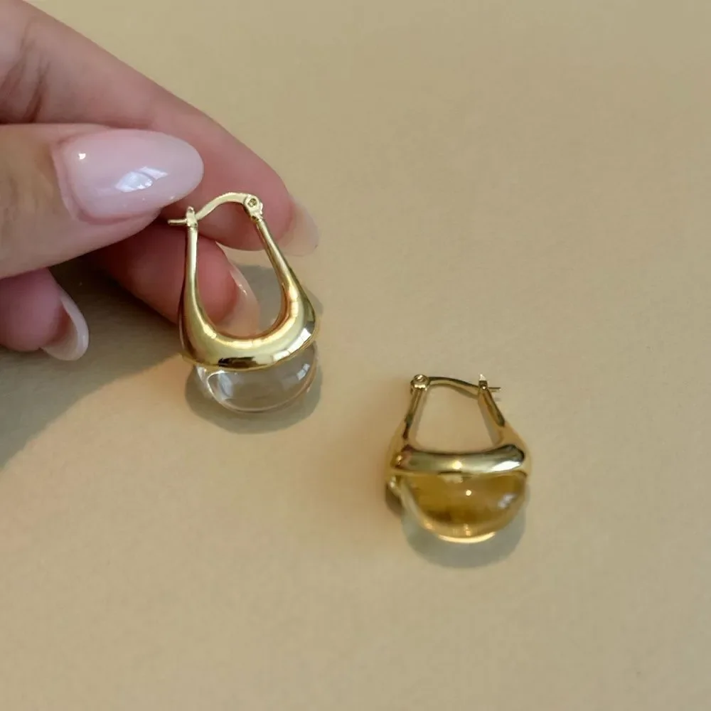 Crystal hoop earrings N1044